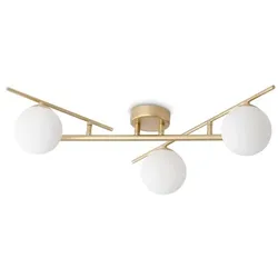 ATLAS PL3, goldene Deckenleuchte, Ideal Lux