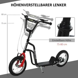 Homcom Kinderroller 12" schwarz
