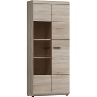 99rooms Aston Vitrine Sonoma Eiche ohne LED-Beleuchtung