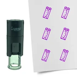 CombiCraft Selbstfärbender Stempel 'Burrito' in der Farbe Lila, Ø10mm