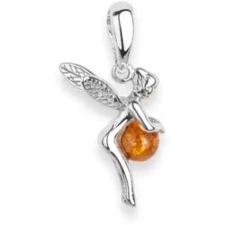 Ketten-Anhänger OSTSEE-SCHMUCK "Ostsee-Schmuck Anhänger Elfe Anhänger Elfe", weiß, Schmuckanhänger, Damen, 25 x 13mm, Silber 925 (Sterlingsilber), 1.6 g