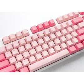 Ducky One 3 Gossamer Pink Gaming Tastatur - MX-Ergo-Clear US Englisch Pink Weiß