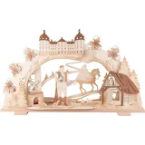 SAICO Lichterbogen Drei Haselnüsse für Aschenbrödel inkl. LED-Stripe Holz 70 cm warmweiß natur - Naturbelassen