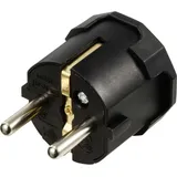 Sygonix SY-6629386 Schutzkontaktstecker Polypropolene (PP) 250 V/AC Schwarz