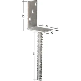 GAH Alberts L-Pfostenträger 80 x 100 x 200 mm Feuerverzinkt