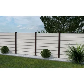 GROJA Stecksystem Einzelprofil Solid Grande 180 cm x 24 cm x 1,9 cm Steingrau