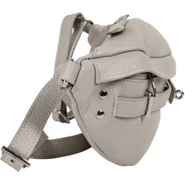 Samantha look Gürteltasche echt Leder, Made in Italy, grau
