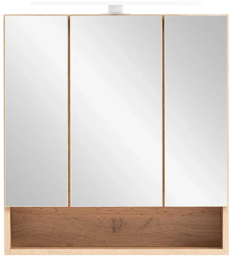 3D Badspiegelschrank in Wildeichefarben Made in Germany