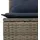 vidaXL Gartensofa-Set mit Kissen, grau, Polyrattan
