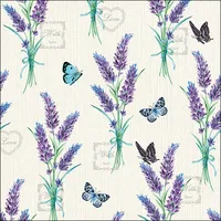 Ambiente Home Servietten "Lavendel/Schmetterling", 33 x 33 cm, 20