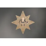 jo-sef Fensterbild Stern Christi Geburt 31 cm beige