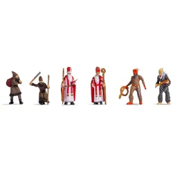 NOCH Nikolaus mit Knecht Ruprecht, HO (1:87), Mehrfarbig
