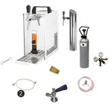 ich-zapfe Zapfanlage, Bierzapfanlage, Bierkoffer, Durchlaufkühler PYGMY 25 LE 1-leitig Trockenkühler, 30 L/h, inkl. Schanksäule, Green Line, Zapfkopf:Flach