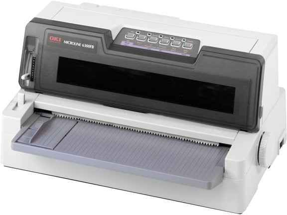 OKI Microline 6300 FB-SC Drucker - monochrom, dot-matrix, 304,8 mm (Breite), 360 dpi, 24 Pin, bis zu 450 Zeichen/Sek., parallel, USB