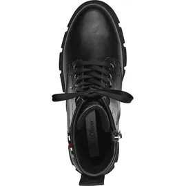 s.Oliver Damen Stiefeletten ohne Absatz zum Schnüren Vegan, Schwarz 37 EU