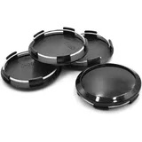 RhinoTuning 4 Stück Radnabenkappen für Volvo Nabendeckel OD 64 mm ID 60 mm, Schwarz Radnabenabdeckung Geeignet für Rad, Felgendeckel