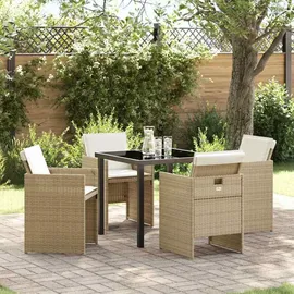vidaXL Garten Essgruppe 5-tlg. Beige