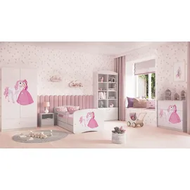 raumhirsch furniture Kinderbett mit Motiv Pferd 80 x 180 cm Holzwerkstoff weiß