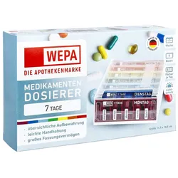 Wepa Medikamentendosierer 7 Tage Regenbogen/UV-Schutz+