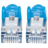 Intellinet Network Solutions Intellinet Netzwerkkabel Patchkabel CAT 6a S/FTP, 1.50 m, Blau Folienschirm, Geflechtschirm, Geschirmt, Halogenfrei 1St.