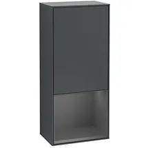Villeroy & Boch Villeroy und Boch Finion Seitenschrank F540GKHG 41,8x93,6x27cm, links, Regal unten Anthracite Matt, Midnight Blue Matt Lacquer