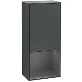 Villeroy & Boch Villeroy und Boch Finion Seitenschrank F540GKHG 41,8x93,6x27cm, links, Regal unten Anthracite Matt, Midnight Blue Matt Lacquer