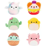 Squishmallows Micromallows SQMM0009-6er Pack, superweiche Mini-Squishmallows, 6,5 cm Plüschfiguren, Archie, Bimbi, Lucy-May, Maritza, Maya & Rodry