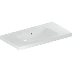 Wandwaschtisch mit Ablagefläche „iCon Light“, mittig, Ablagefläche links und rechts, rechteckig 90 × 48 cm
