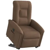 vidaXL Relaxsessel mit Aufstehhilfe Elektrisch Braun Stoff