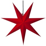 STAR TRADING Weihnachtsstern Rozen von Star Trading, 3D Papierstern Weihnachten in Rot, Dekostern zum Aufhängen mit Kabel, E14 Fassung, Ø: 100 cm