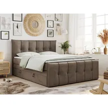 MKS Meble Boxspringbett 200 x 200 cm H4 Braun
