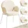 Tectake tectake® Stuhl gepolstert mit Bouclé-Bezug, runde Stahlbeine, Belastbarkeit 120 kg, 61,5 x 62 x 90 cm