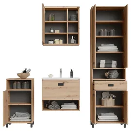 byLIVING Spiegelschrank Wellness 60 x 61 x 28 cm Beige/Braun