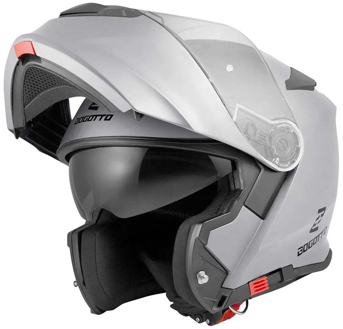 Bogotto V271 Motorhelm, zilver, S Voorman