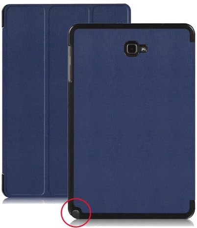 Ultra Slim Flip Cover Case geeignet for Samsung Galaxy 2016 Tab A6 10.1 mit S Pen Tablet Case SM-P580 P585 Smart Shell Skin (Color : Dark Blue)