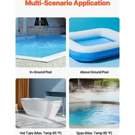 Vevor Poolsauger kabelloser Handstaubsauger blau