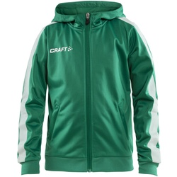 CRAFT Pro Control Kapuzen-Trainingsjacke Kinder 651900 - team green/white 146/152