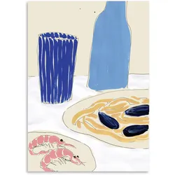 Paper Collective - Positano Lunchtime Poster, 100 x 140 cm