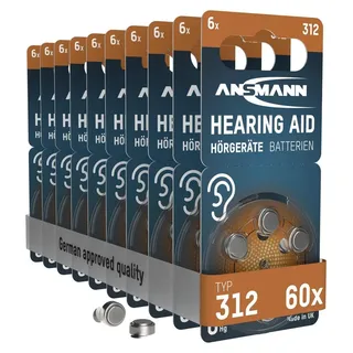 Ansmann Hörgerätebatterie 312 PR41 60 St. 1506-0029