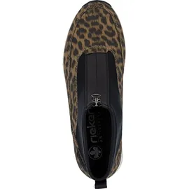 Rieker N6352-90 Schlupfstiefel Textil & Synthetik Damen in braun-Kombi - Gr. 40