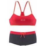 H.I.S. H.I.S Bustier-Bikini, Damen grau-orange, Gr.34