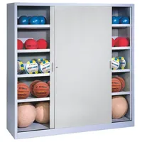 C+P Ballschrank mit Vollblech-Schiebetüren (Typ 4), HxBxT 195x160x50 cm,