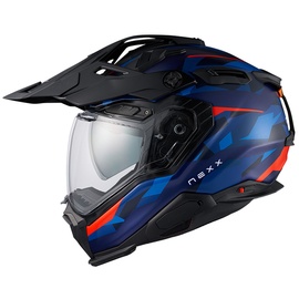 NEXX X.WED3 Trailmania Motocross Helm, rot-blau, Größe XL