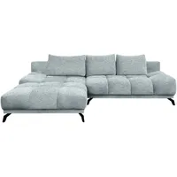 Hom`in Ecksofa, Türkis, Textil, 5-Sitzer, Füllung: Schaumstoff, Ottomane links, L-Form, 290x182 cm, Stoffauswahl, seitenverkehrt erhältlich, Schlafen auf Sitzhöhe, Wohnzimmer, Sofas & Couches, Wohnlandschaften, Ecksofas