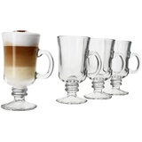 MamboCat Latte-Macchiato-Glas 4x Irish Coffee Gläser mit Henkel 180ml Tee-Glas Kaffee-Gläser, Glas