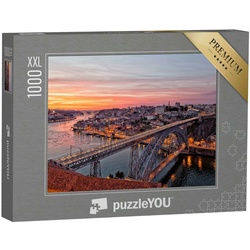 puzzleYOU Puzzle Puzzle 1000 Teile XXL „Abendliche Luis I Brücke, Porto, Portugal“, 1000 Puzzleteile, puzzleYOU-Kollektionen Portugal
