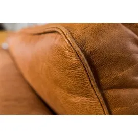 KAWOLA Sofa BLOOM Ecksofa Leder cognac Recamiere rechts