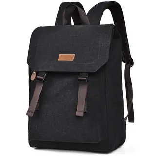 JSNOM Rucksack Herren Laptop Wasserdicht: Laptop-rucksäcke 15.6 Zoll mit Laptopfach Backpack Arbeit Daypack, Arbeitsrucksack Student Business Laptop Rucksack Herren (Schwarz)