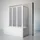 Schulte D1603 04 01 Duschwand für Badewanne Well mit Seitenwand, 129 x 140 x 75 cm, 3-teilig faltbar, Kunstglas Tropfen-Dekor, alpinweiß, Duschabtrennung