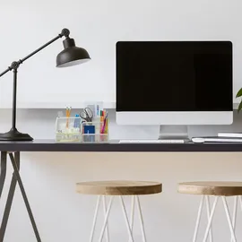 Relaxdays Schreibtisch-Organizer weiß Metall 6 Fächer 28,0 x 14,0 x 13,0 cm